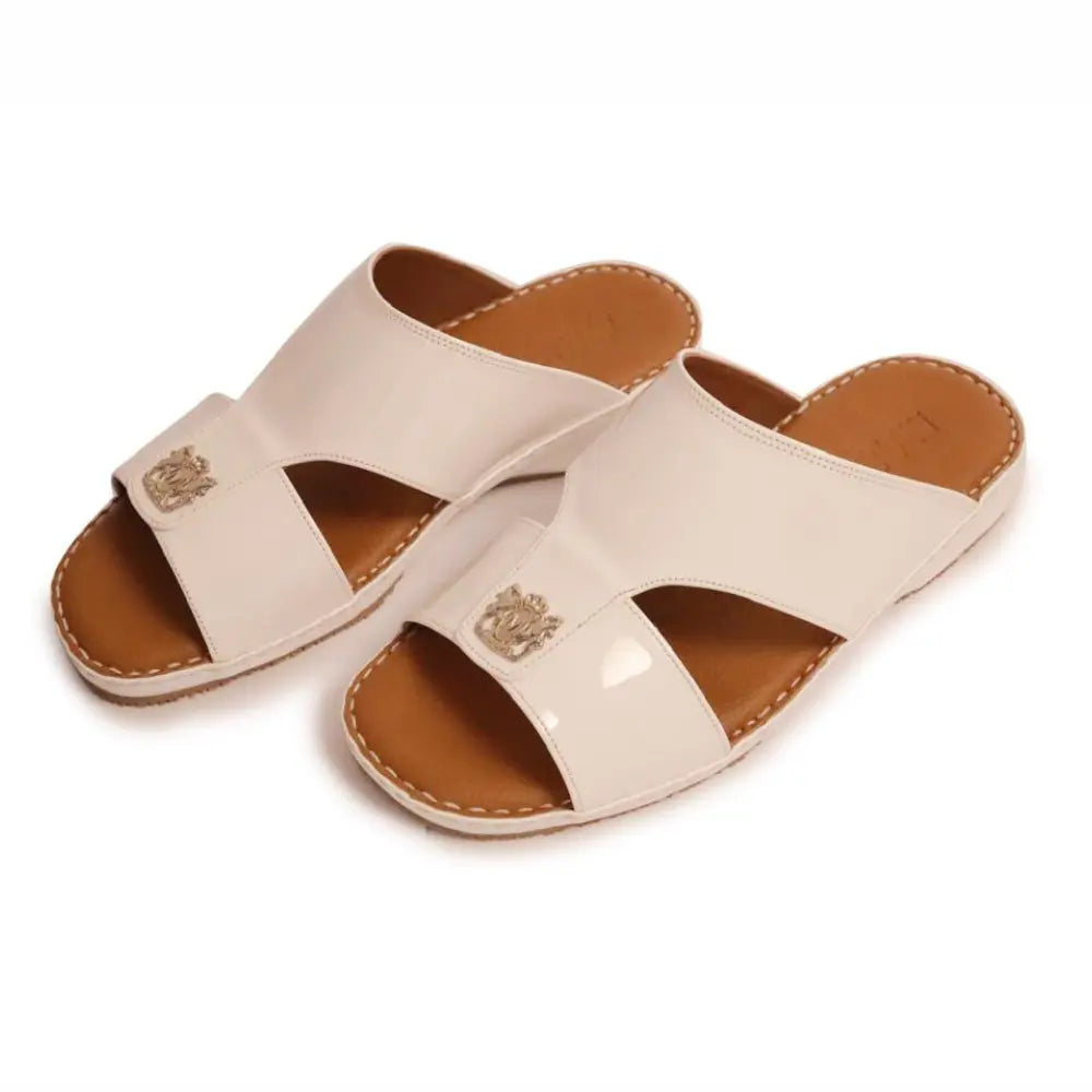 Men Sandal (Brown, White)