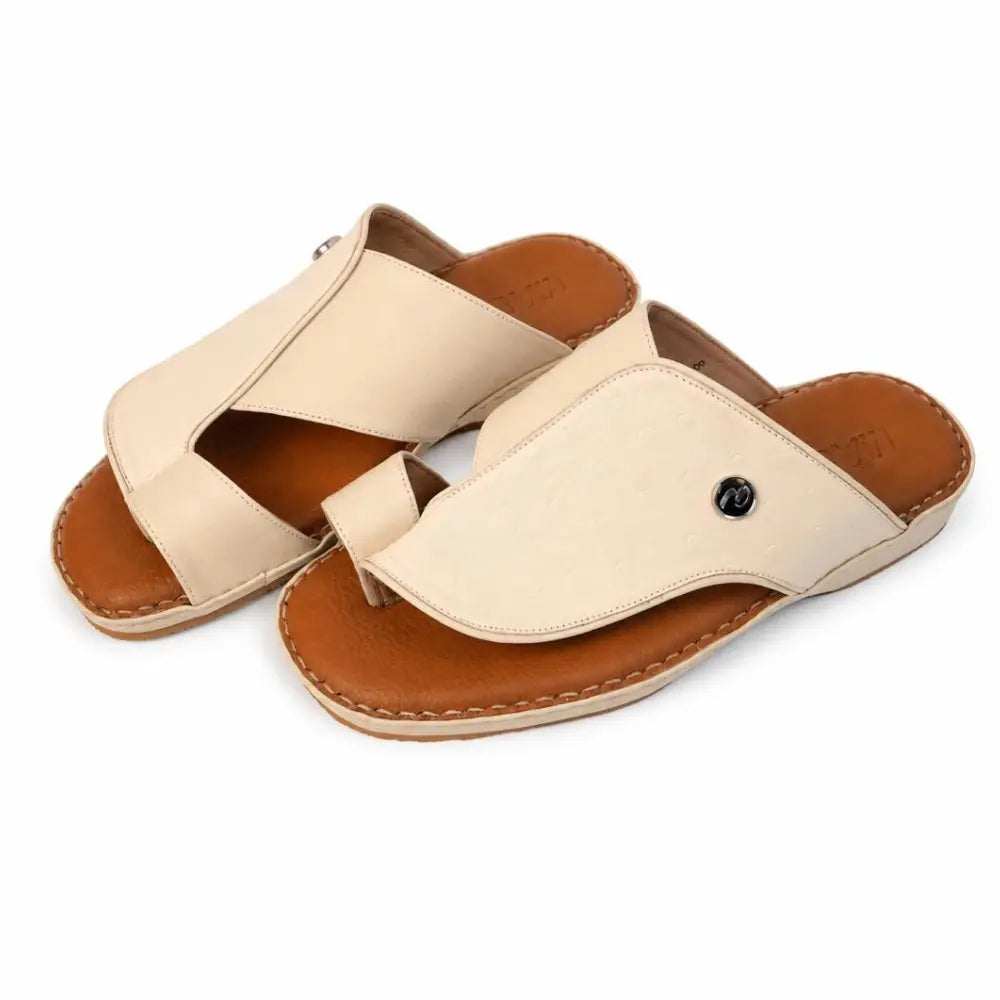 Men Sandal (Brown, White)