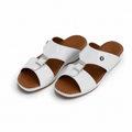 Men Sandal (White, Brown)
